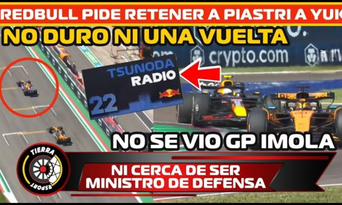 ¡No defiendas! Red Bull pide a Yuki que retenga a Piastri, duró una vuelta, lejos de recordar a Checo Pérez.