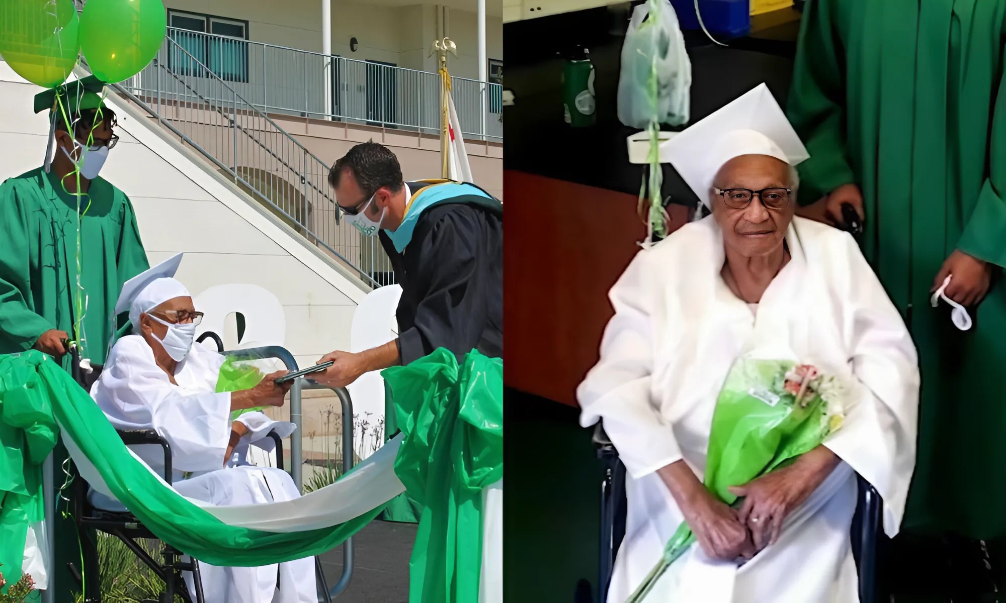 98-year-old woman fulfills lifelong dream, graduates from US high school with good grade