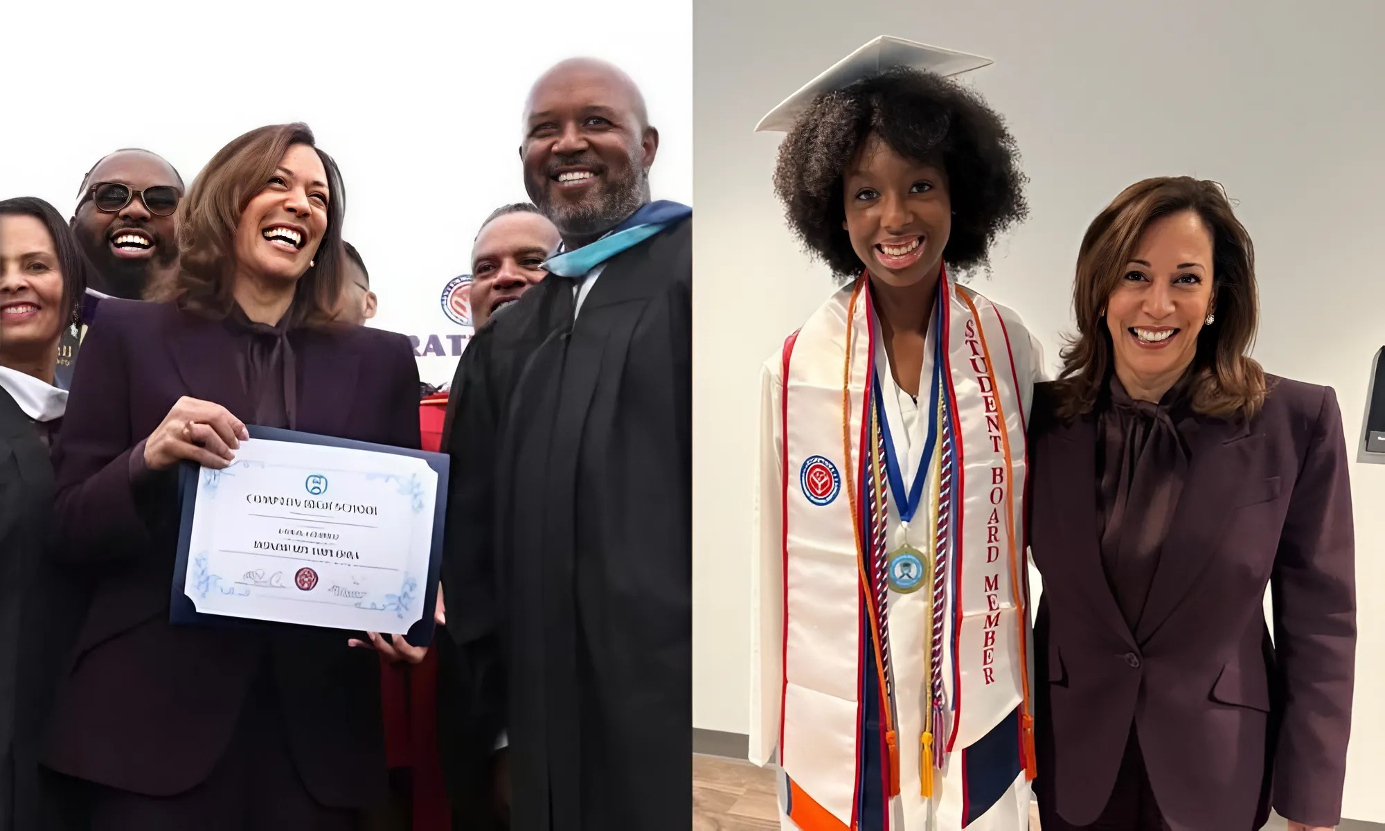 Kamala Harris Makes Surprise Appearance at Compton High Graduation After Chance Encounter With Student