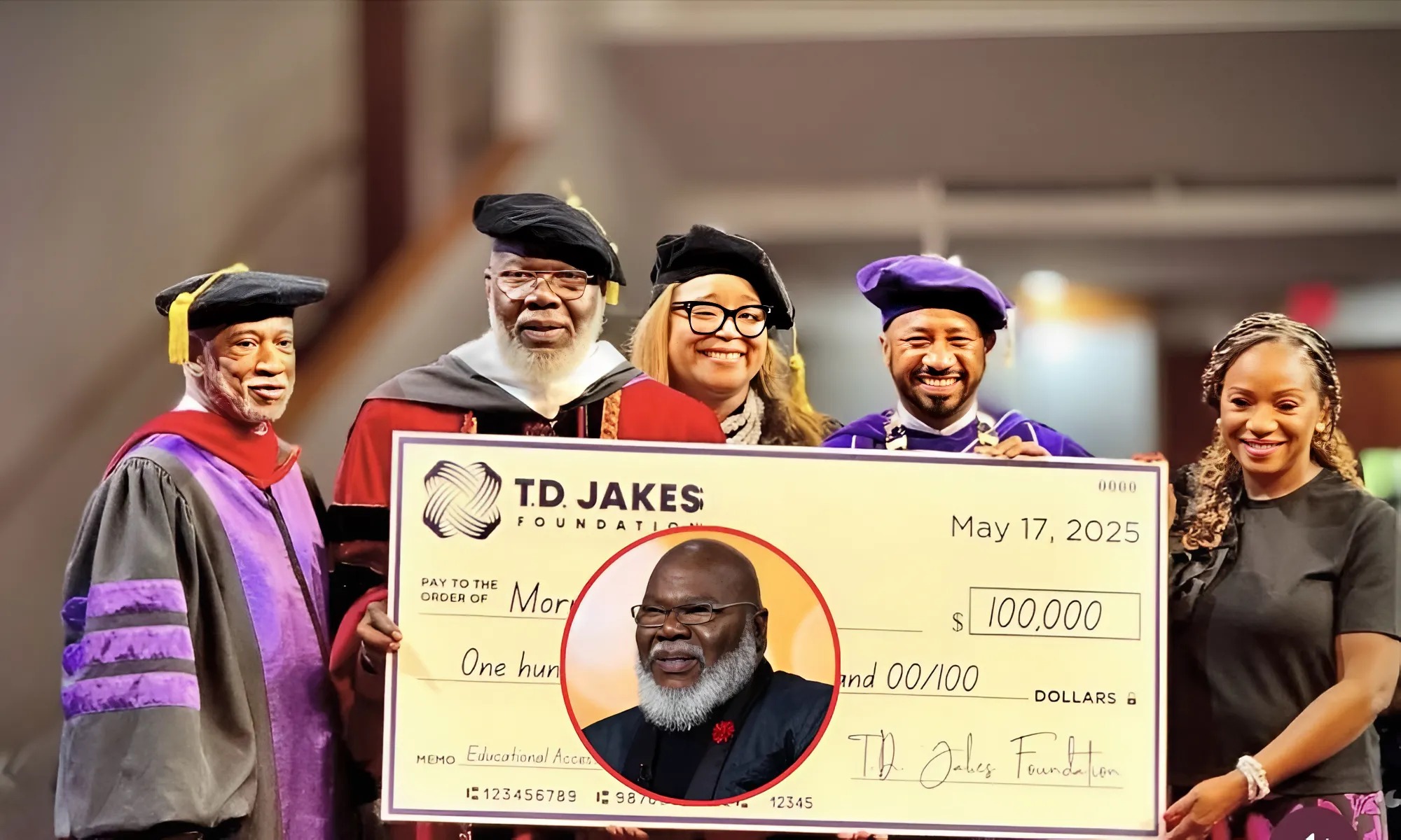 T.D. Jakes Makes Surprise $100K Donation to Morris Brown College